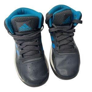 Adidas Kids' Teal and Charcoal Sneakers